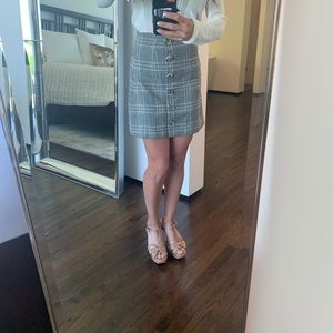 L’academie plaid A-line skirt XS
